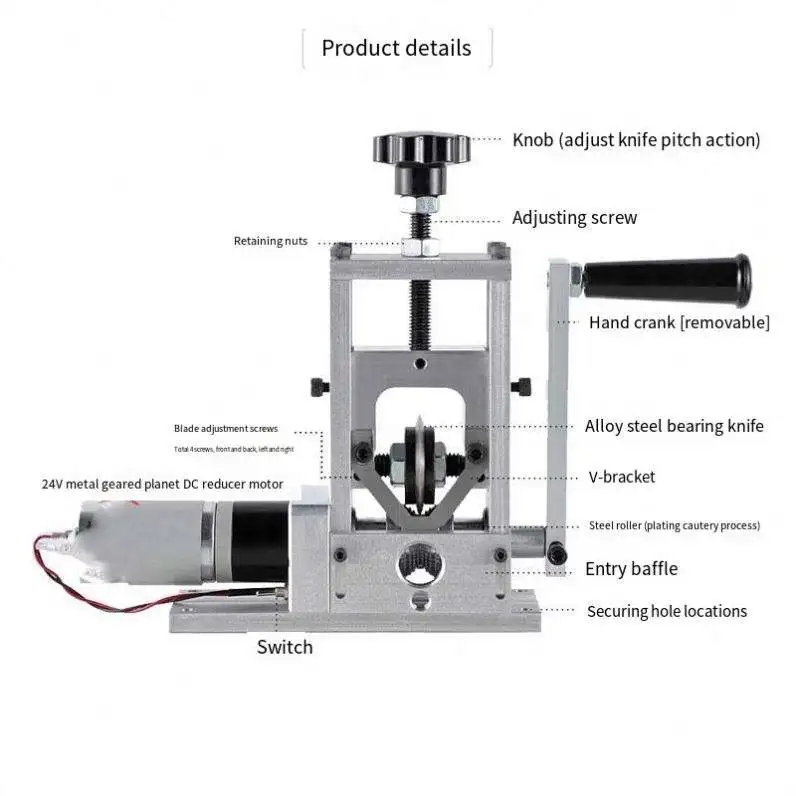 Factory Multi-Hole 1-25mm Cable Electric Peeling Machine Manual Wire Stripping Tool Hand Electric Drill Wire Stripper Machine