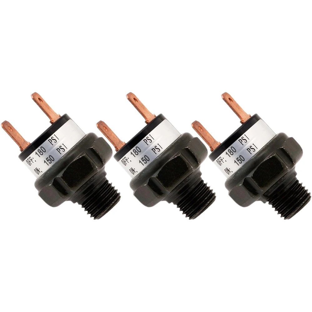 Npt 1/4 Air Compressor Tank Pressure Control Switch 150 Psi On-180 Psi Off Air Ride Suspension(3Pk)