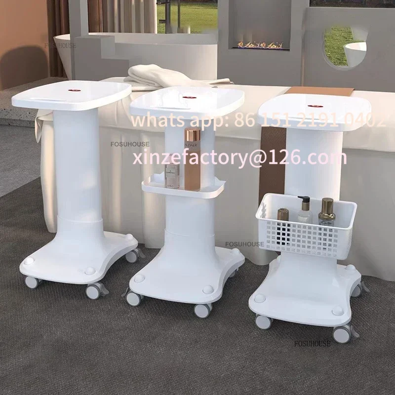 عربات صالون بلاستيكية أوروبية قابلة للتخصيص، عربة أدوات مساعدة، معدات أدوات صالون التجميل