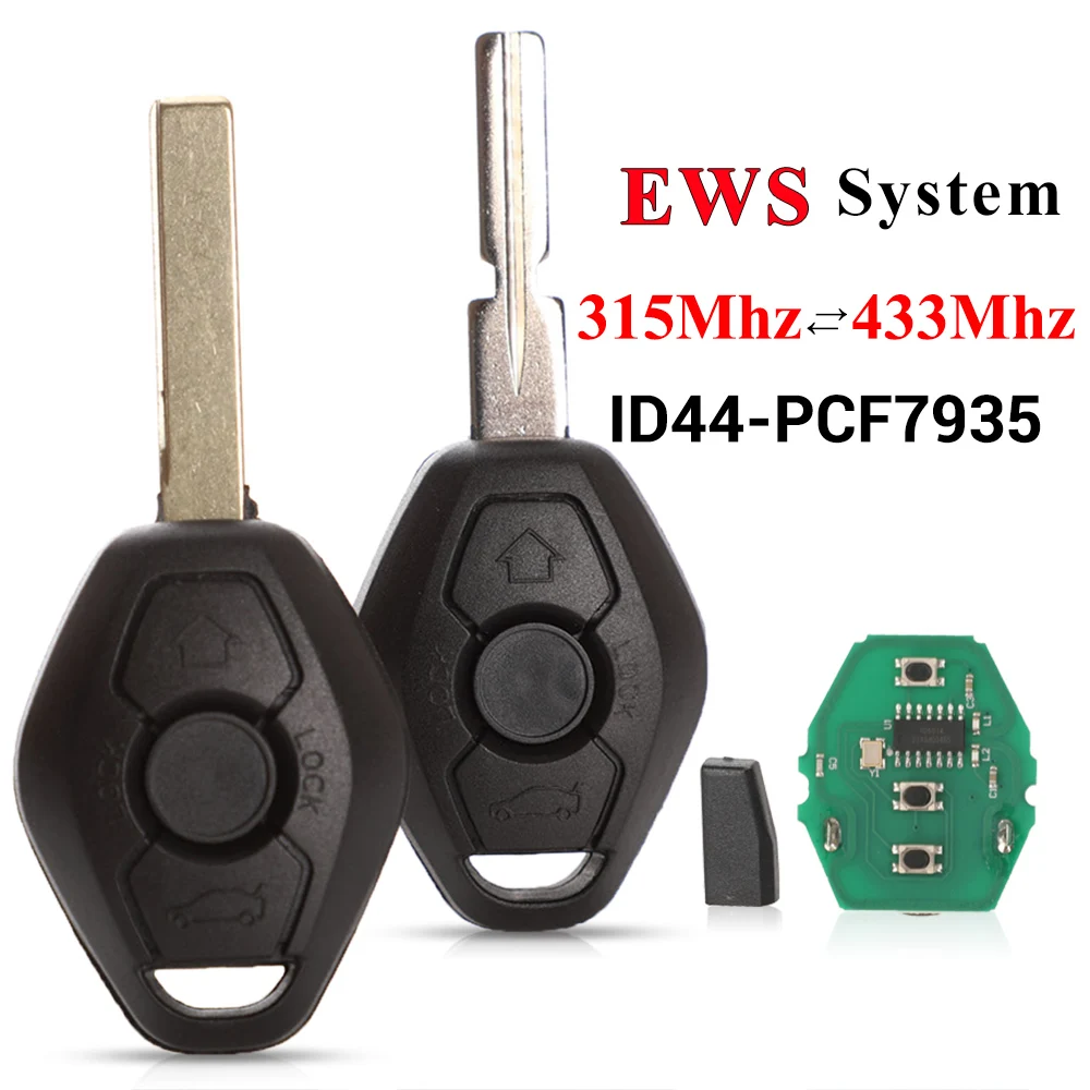 Jingyuqin ews sytem chave remota do carro para bmw e38 e39 e46 x3 x5 z3 z4 1/3/5/7 série 315/433 mhz