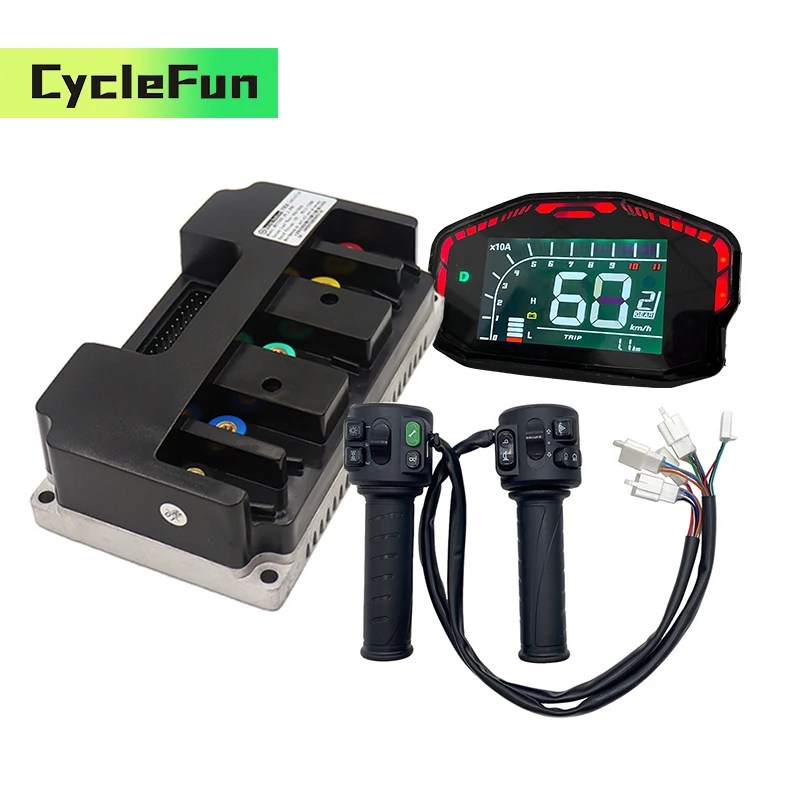 

FarDriver ND72260 BLDC Controller 48V-72V 80A 1KW-2KW With DKD Display And T08 Throttle For Electric Scooter Motorcycles E-bike