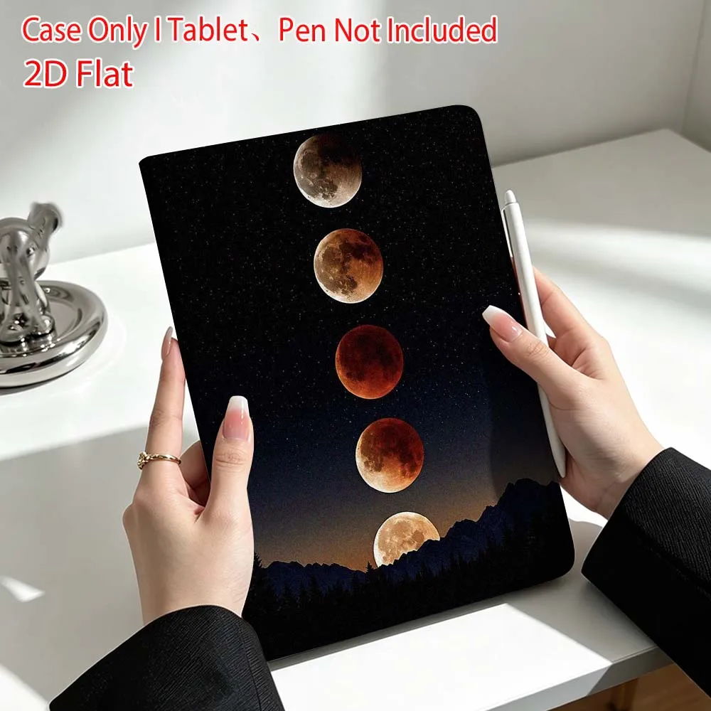 Moon Lake Pattern Soft For Lenovo Xiaoxin Pad Pro Tab P12 P11 11 13 11.2 inch K11 Plus Pen Tray Tablet Case