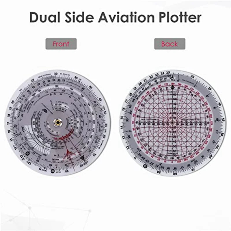 

Classy-1 Piece E6B-R Flight Computer Plastic Aviation Plotter Circular Slide Rule Used In Aviation Flight Training