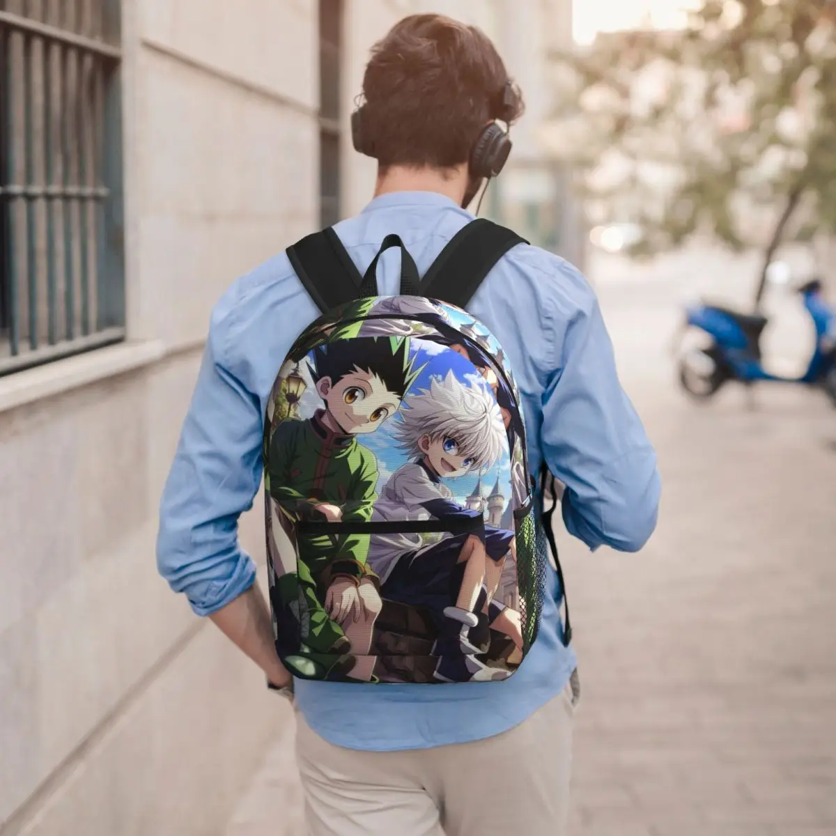 Cartoon Anime Hunter X Hunter Backpack Student BookBag Kids School Bag Computer Shoulder Bags for Men Women