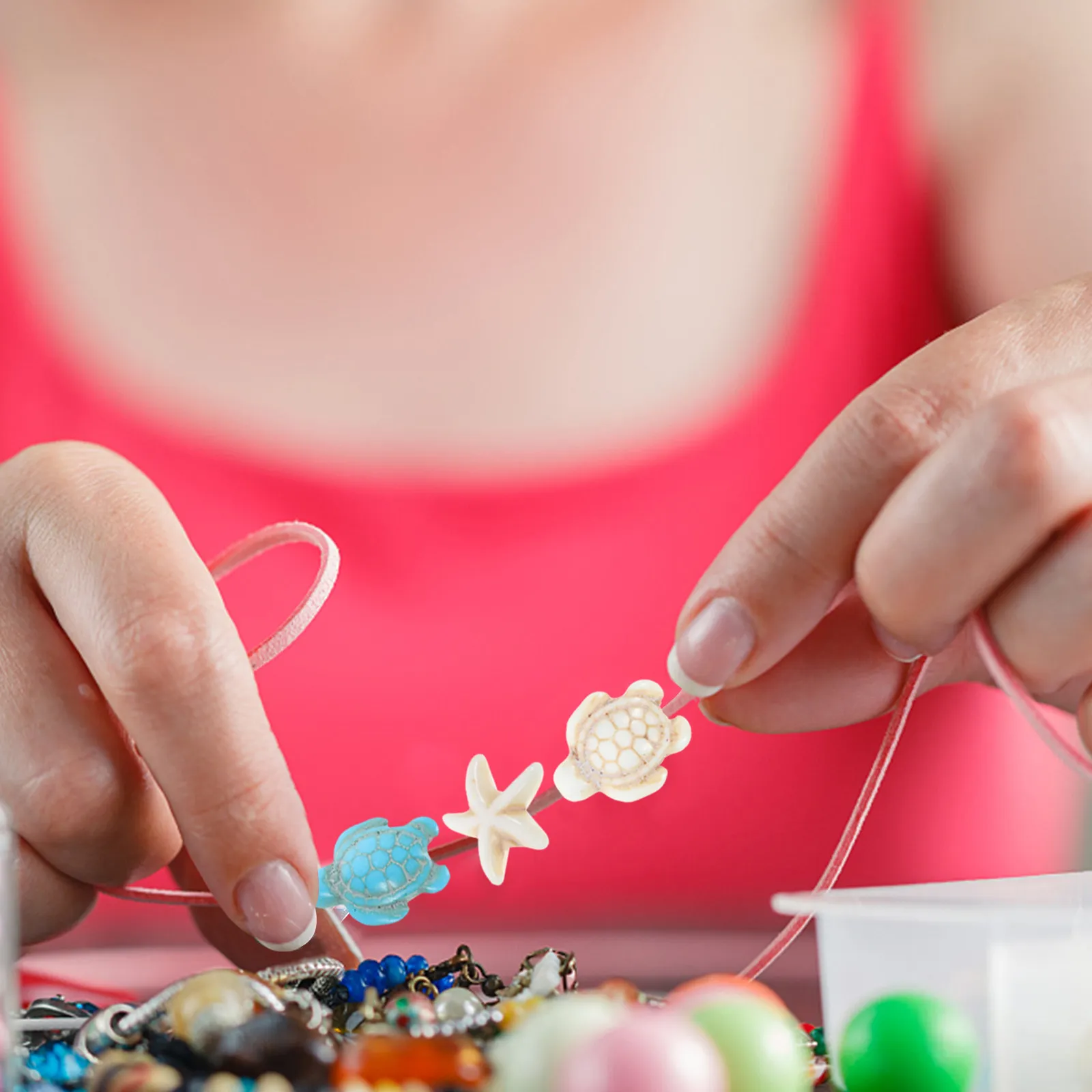 

1Set Star Shape Loose Beads for DIY Jewelry Making Bracelet Necklace Earring Headband Hairpin Craft Supplies Creative Spacer