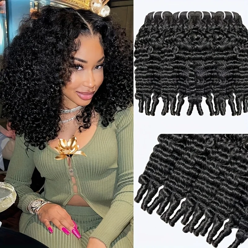 Smilegirl Burmese Curly Bundles Virgin Hair Burmese Vietnamese Raw Human Hair Extensions Hair Bundles 1/2/3/4 Pcs for Women Daily Party Use