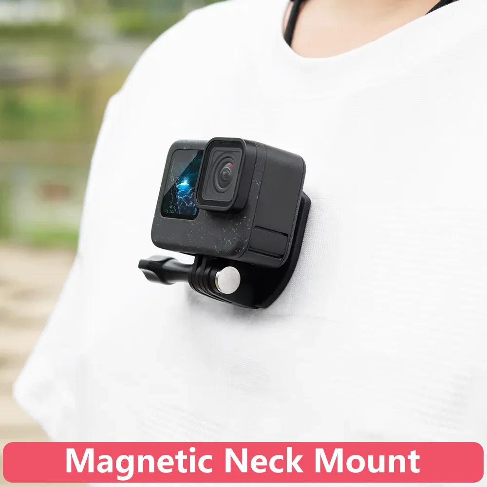 Magnetic Neck Mount Adjustable Lanyard Quick-Release Holder For GoPro 13 12 11 10 9 Insta360 SJCAM AKASO DJI Osmo Action Camera
