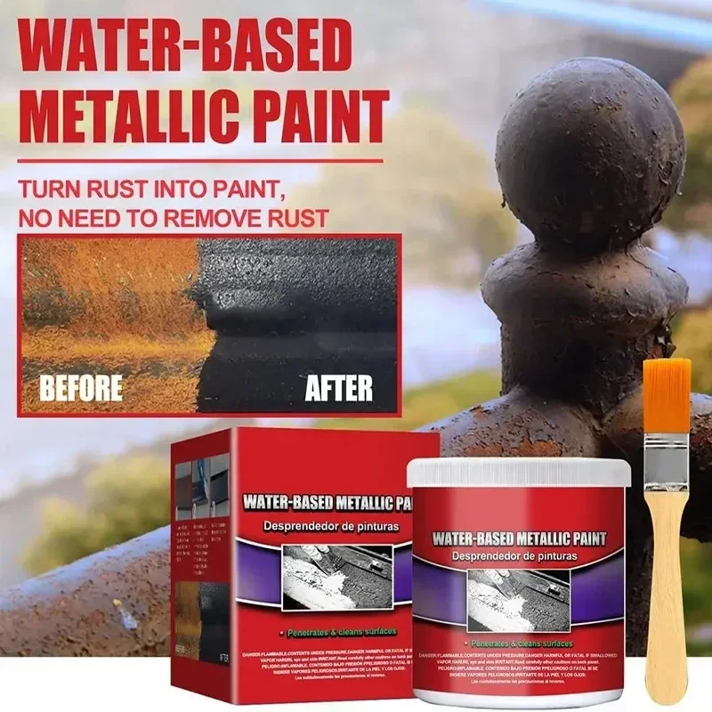 100g Metal Surfaces Rust Remover Water Based Paint Metal Rust Converter Anti-rust Protection Car Coating Primer Rust Inhibitor