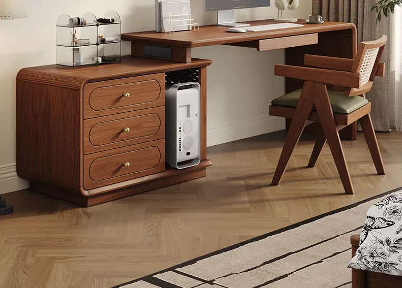 

O18- solid wood corner desk household small retractable computer desk double corner desk