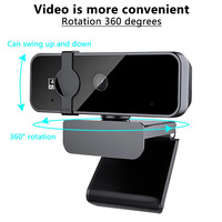 HD 4K Web Camera 2K Webcam With Microphone 1080P Autofocus USB Plug Computer Camera for PC Laptop Live Streaming Video Calling