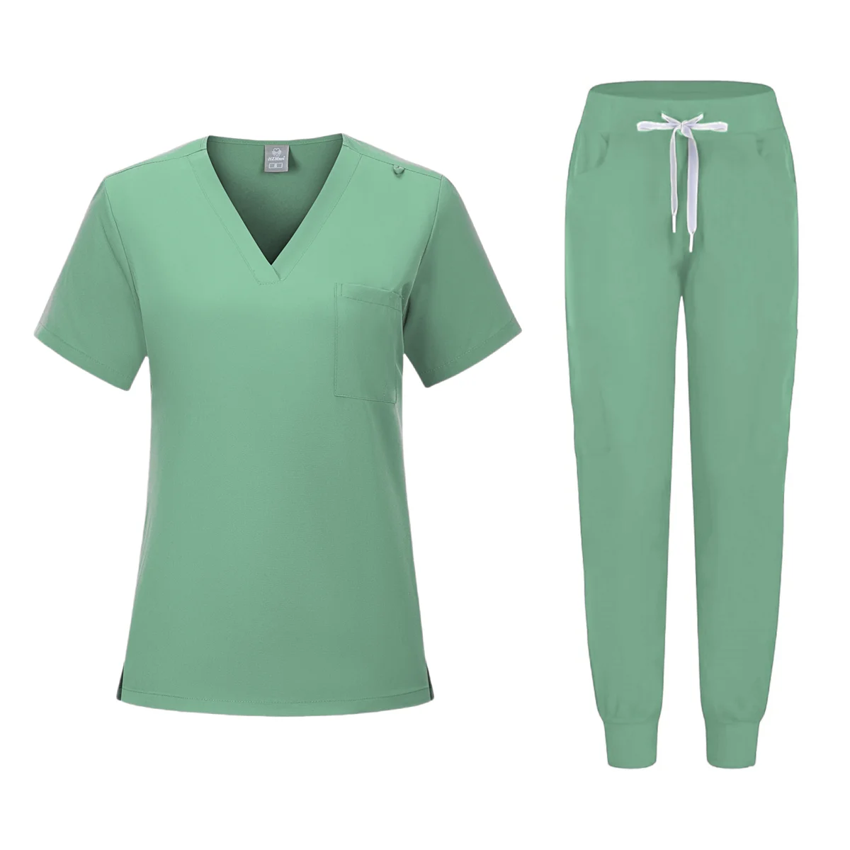 Viele Farben günstigen Preis V-Ausschnitt Frauen Pflege Uniform Sets Minze lila medizinische Uniform Frauen Jogger Bein Hosen medizinische Krankens ch wester Sets