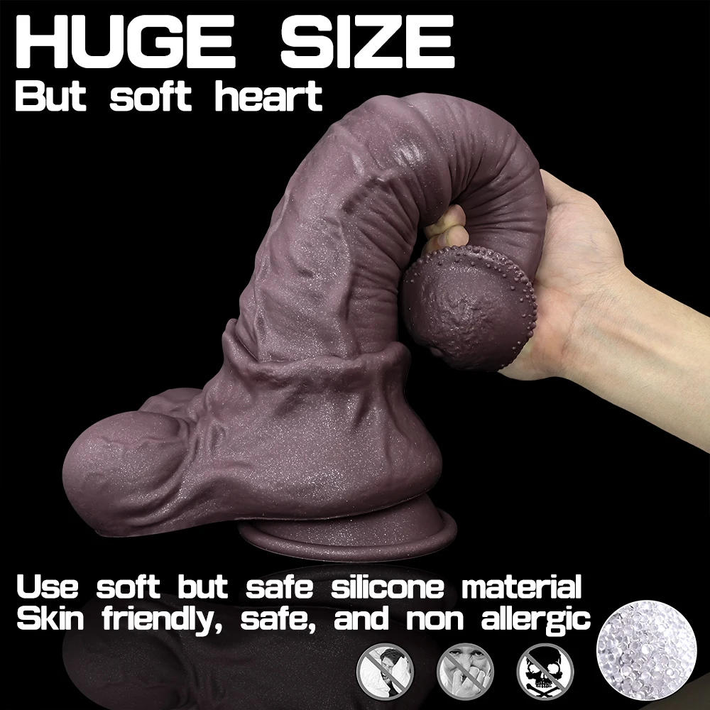 Animal Horse Huge Dildo Big Penis Soft Silicone Suction Cup Vagina Massage Masturbators Anal Dildos Adult Sex Toys for Women Men