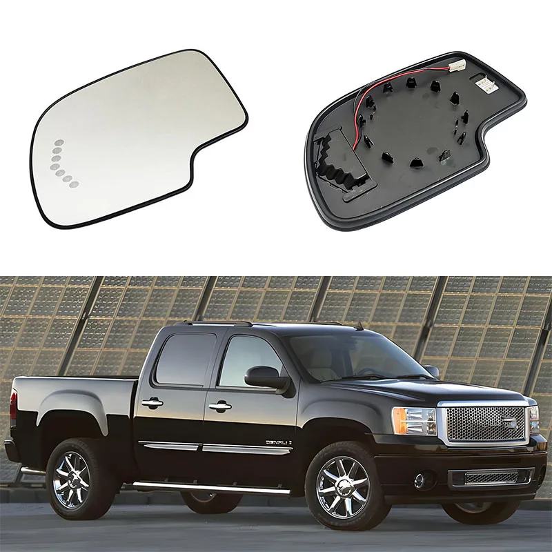 

LED side-view mirror lenses are suitable for GMC Sierra / Cadillac Escalade / Chevrolet Silverado from 2003 to 2007.