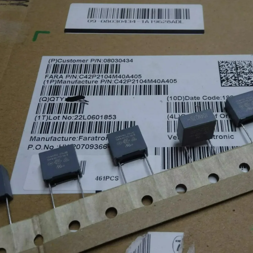 20pcs/lot Fara MKP62 0.1uf 275vAC 100nf u1 104 M brand new 10mm film capacitor C42P2104M40A405