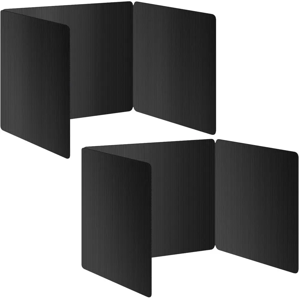 

Комплект из 2 черных настольных разделителей для студентов, папка с защитными экранами для конфиденциальности для студентов, прочная и водонепроницаемая пластиковая учебная доска, классная доска