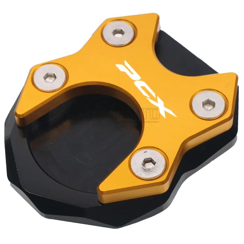 Motorcycle CNC Kickstand Foot Side Stand Support Extension Enlarger Pad For HONDA PCX125 PCX150 PCX 125 150 2018 2019 2020 2021
