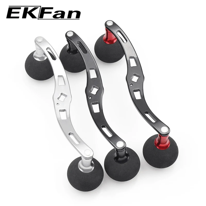 EKFan 140MM Baitcasting-Angelrollengriff Passend für S/D 7*4/8*5mm Loch Aluminiumlegierung Doppel-EVA-Knopf Köderrollengriff DIY-Teile – Detail 5