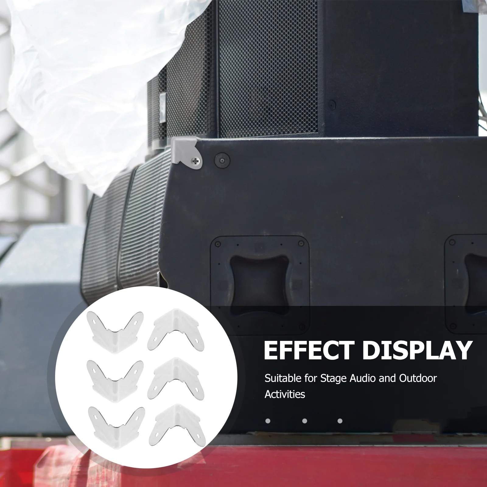 6 قطعة أغطية الزوايا المعدنية للكرتون الثقيلة صندوق حافة حماة الفضة الأثاث حشوات للزوايا للشحن المتكلم