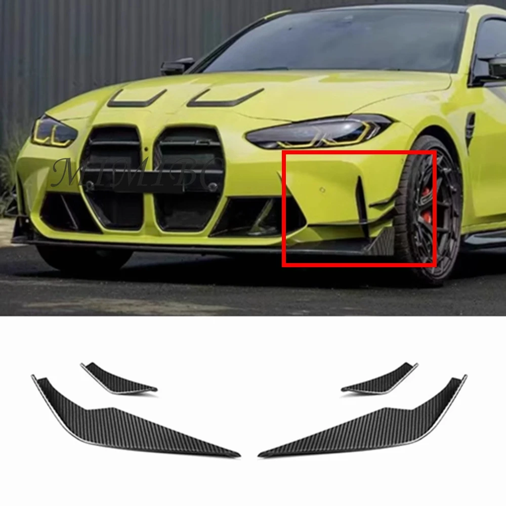 

FOR BMW G80 M3 G82 G83 M4 2021-2024 Front Side Air Vent Fin VS Style Spoiler Trim Intake Frame Cover Canard Splitter Lip