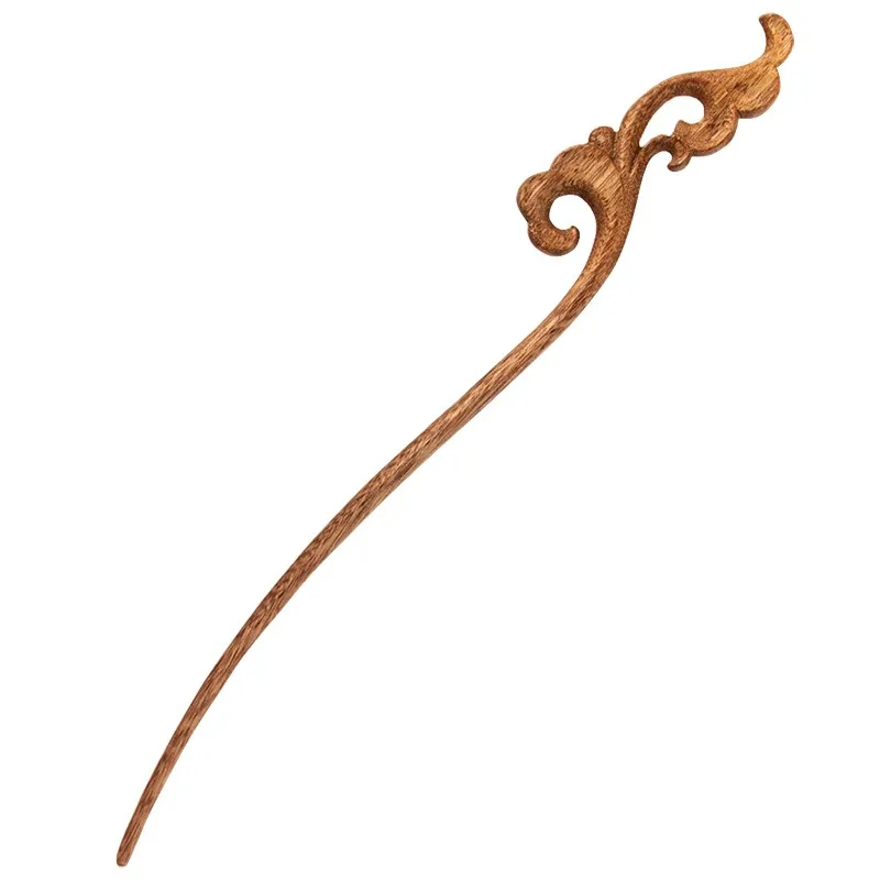 

Jinsi Nanmu Hairpin Wooden Original Ancient Style Wooden Hairpin Hairpin Wooden Wrapped Flower Carved Wisteria Flower