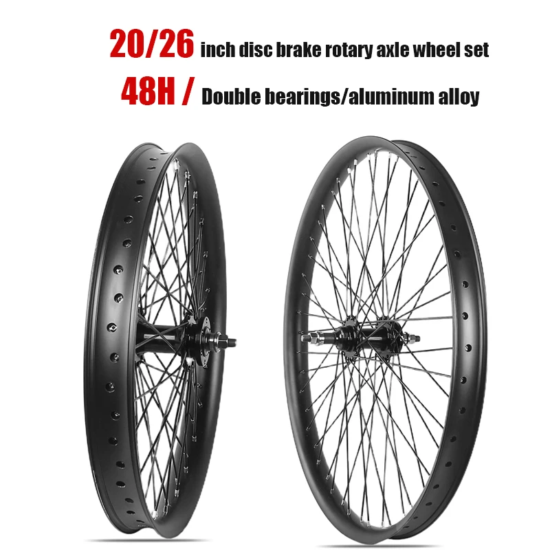 Mountain wheel set 20 inch 406 disc brake bearing 26 inch shaft type rotary 48 hole double-layer aluminum alloy wheel
