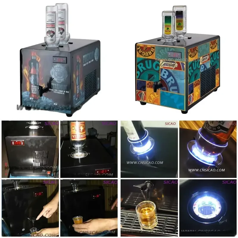 Automatic Liquor Dispenser for Jagermeister Bottle Chiller Tap Machine Commercial Bar Equipment Modern Drink Server