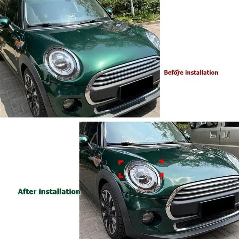 ABTD-For Mini F55 F56 F57 2013-2024 Headlight Eyebrows Lamp Eyelids Cover Styling Trim Car Exterior Accessories - view 4