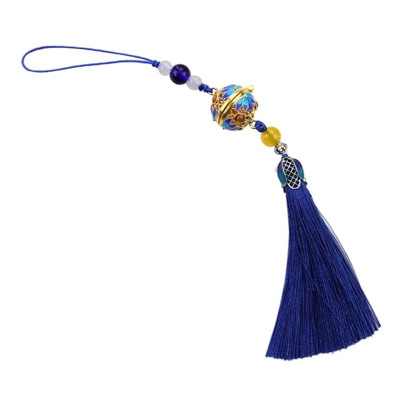 573B Blue Beads Rope Keyring Diffuser Practical Hangings for Bag Car