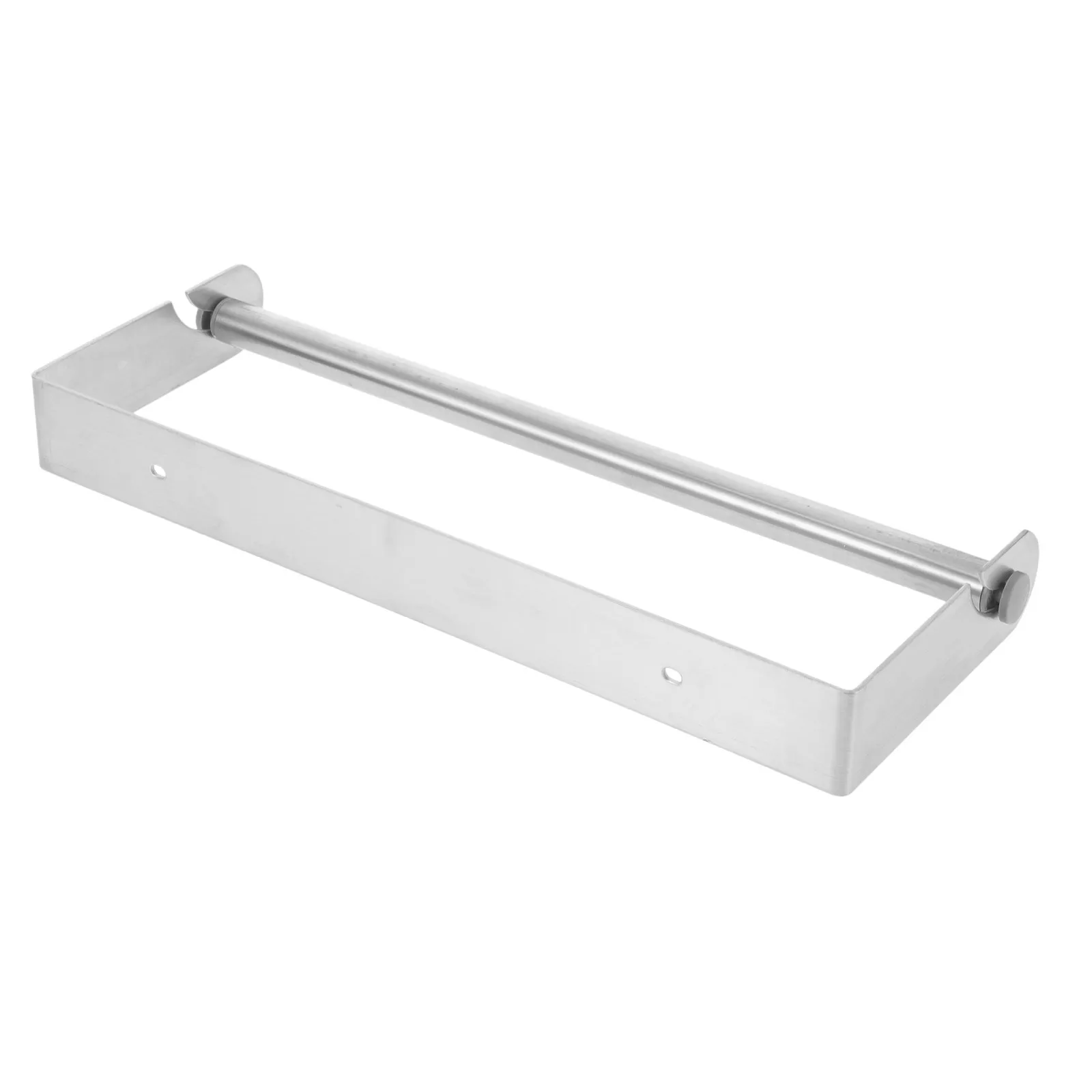 

Brushed Stainless Steel Toilet Roll Holder Paper Towel Organizer Cling Film Rack Space Saving Vertical Mount for