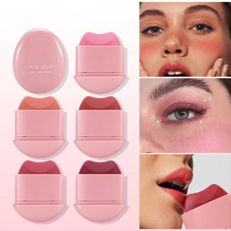 Dual-Use-Lippen, Wangen, Rouge, Balsam-Stick, leicht zu verwischen, Wangenlippen, getönt, feuchtigkeitssparend, natürliches, langanhaltendes, mattes Make-up, einfarbig