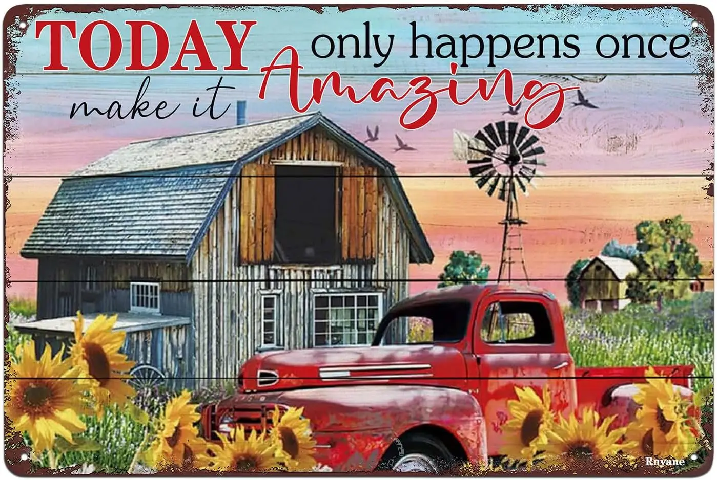 Today Only Happens Once Make It Amazing Metal Tin Sign Vintage Home Kitchen Garage Bar Cave Wall Farmhouse Nostalgic Decor Rusti