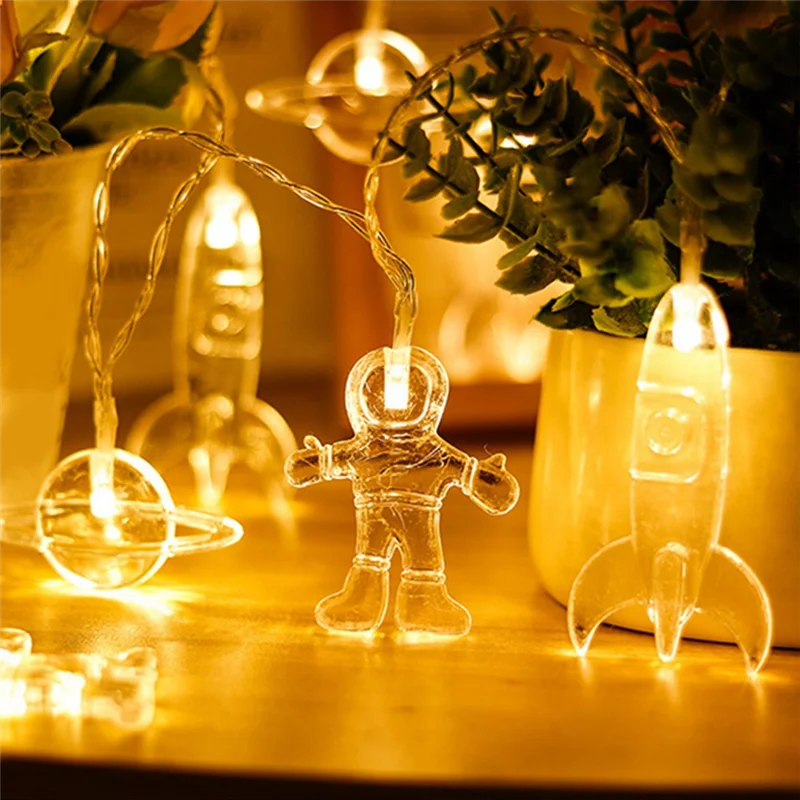 AB42-LED Light String Spaceman Universe Burst Planet Children Halloween Light String, 6M 40 Lights