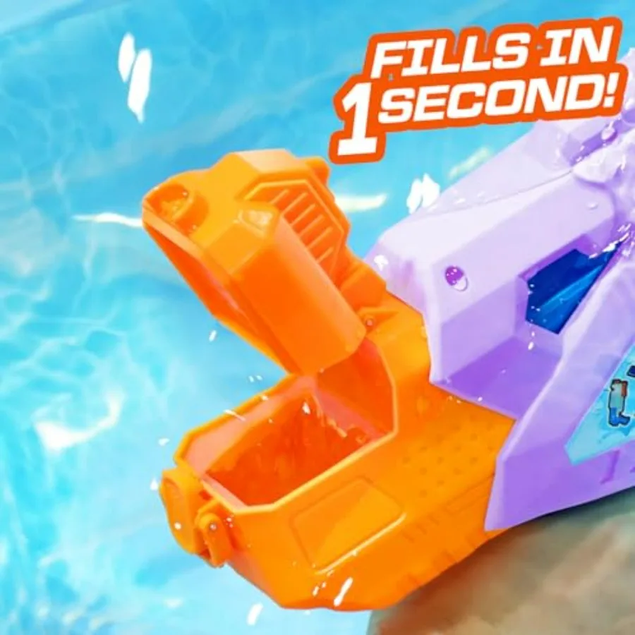 Super Water Guns for Adults - 2 Pack 1200cc Soaker Squirt Guns, Blue/Red, High-Pressure Long-Range for Summer Outdoor Pool Beac