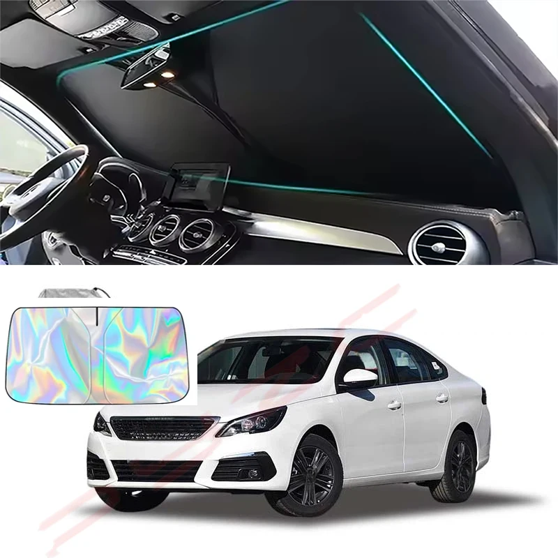 

For Peugeot 308 2025-2026 Car Windshield Sunshade Cover Front Window Sun Shade Visor Auto Interior UV Protection