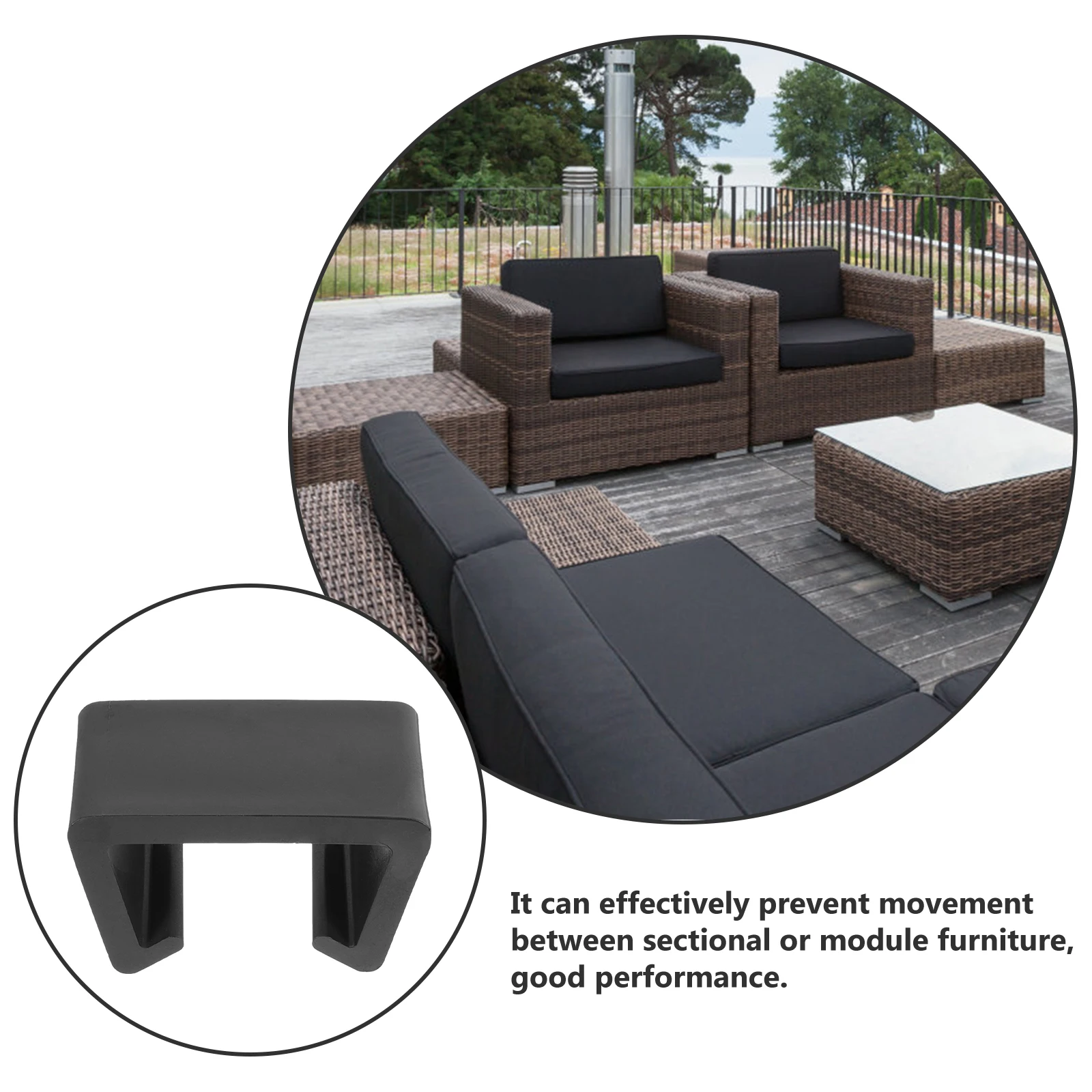 

12pcs Furniture Clips Garden Chair Fasteners Wicker Rattan Outdoor Patio Clasps PE PP Material Modular Sofa Accessories