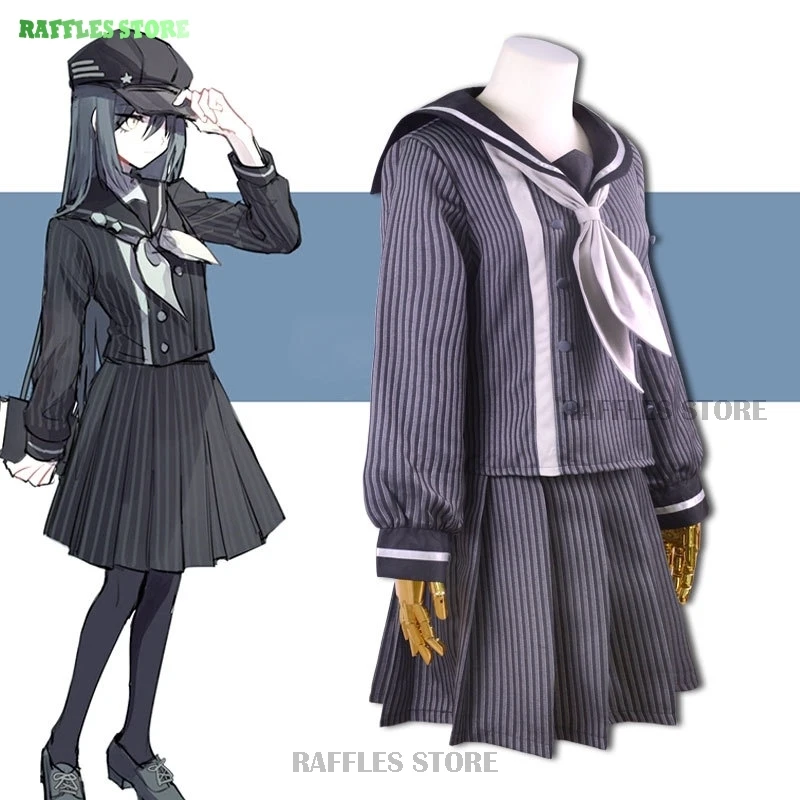 

Anime Game Saihara Shuichi Danganronpa V3:Killing Harmony Cosplay Jk Uniform Woman Kawaii Carnival Suit Costume Detective Stripe
