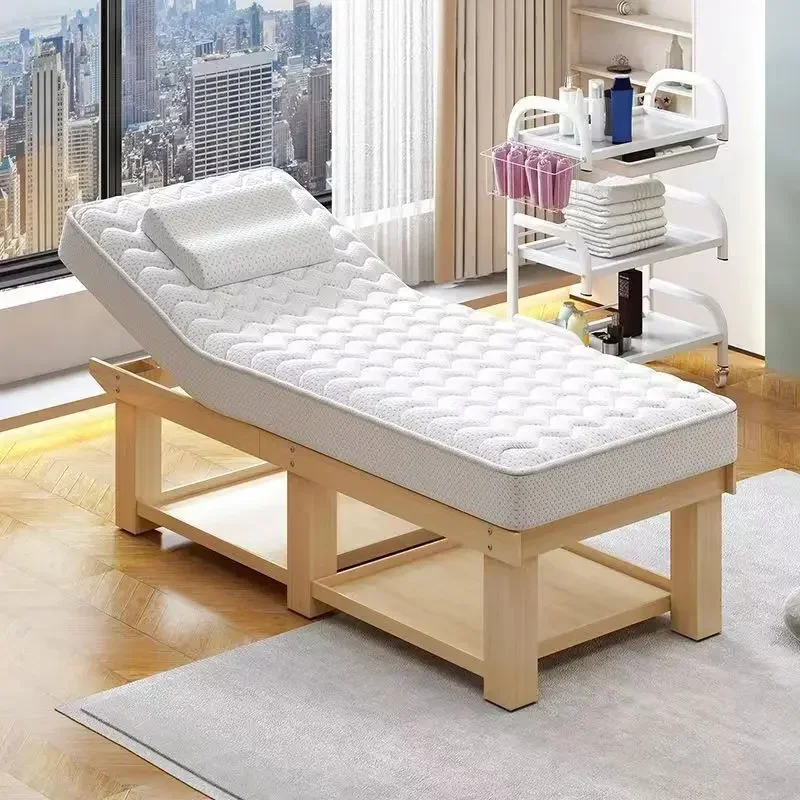 Wooden Massage Table Comfort Multifunction Spa Tattoo Esthetician Foldable Bed Tattoo Camas Y Muebles Massage Furniture