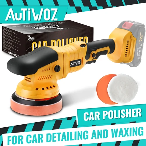Imagen 1 del producto AUTIWOZ-pulidor de coche inalámbrico de 21V, herramienta de encerado de doble acción de 6 velocidades compatible con batería Makita de 18V/20V/21V para el cuidado de la pintura y el esmalte