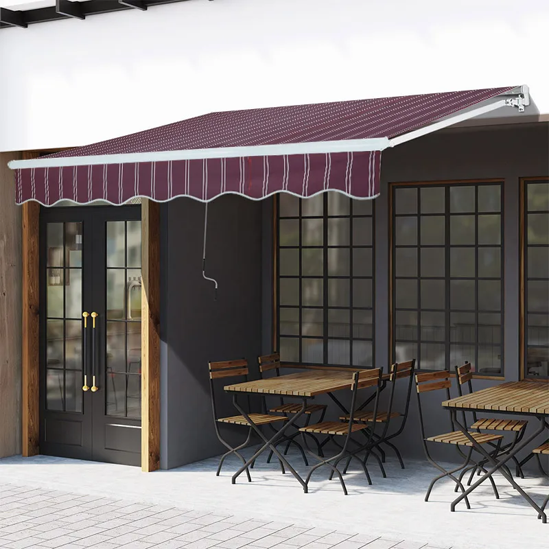 2026 Wall Mounted Motorized or Manual Awning Waterproof Windproof Awning Retractable Patio Balcony Awning Outdoorpromote sales