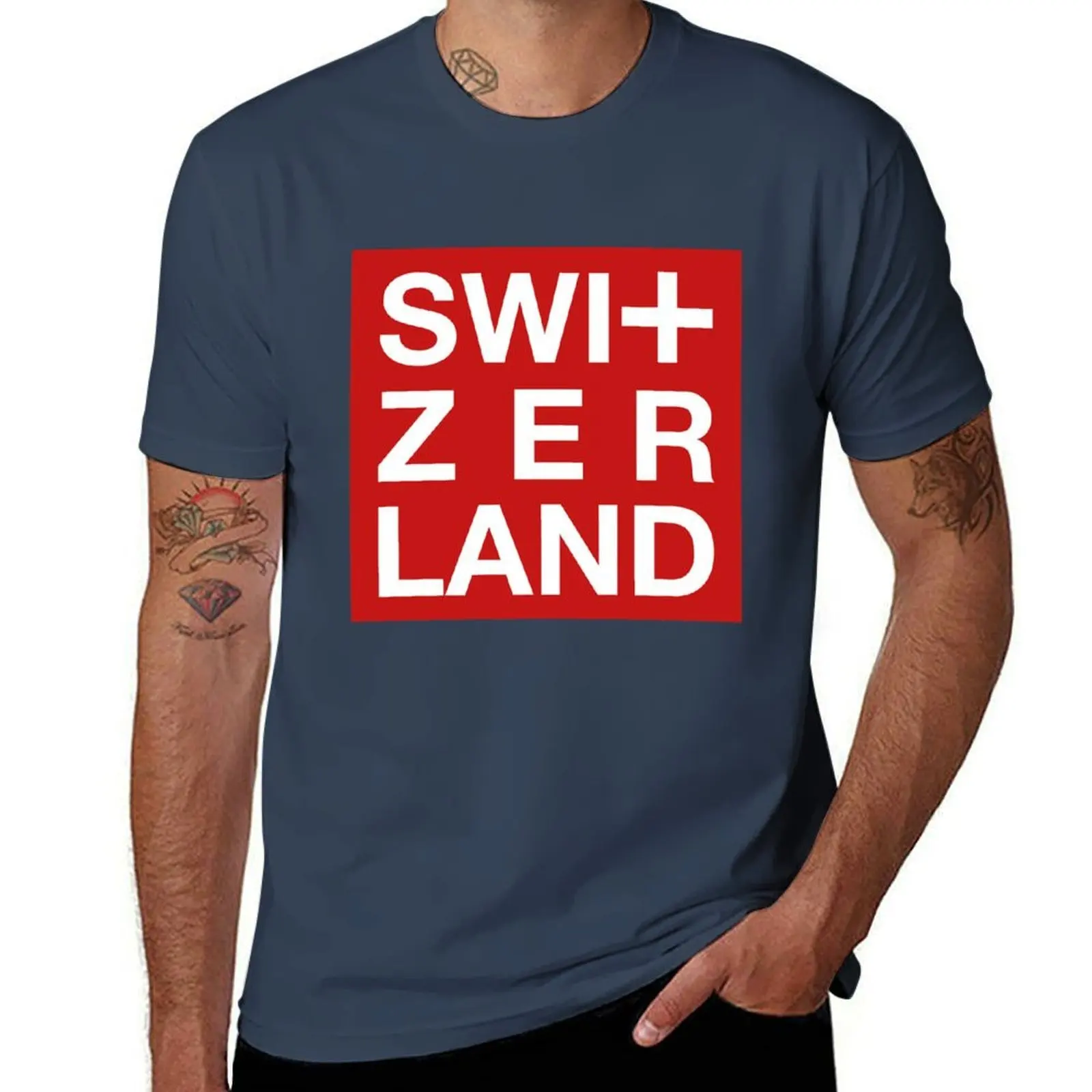 Футболка Art Switzerland Zurich Swiss Geneva, большая и удлиненная, для занятий спортом