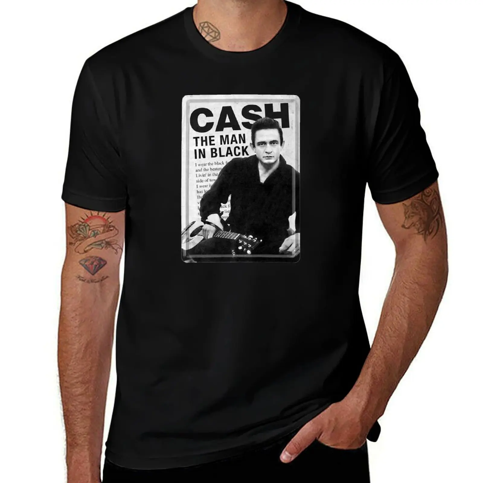 

cash casual man t black 100% cotton t T-Shirt shirts the man in shirt