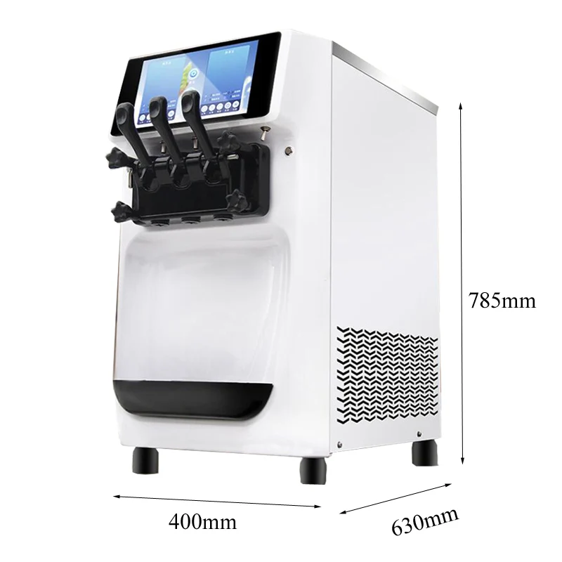 Commercial High-capacity Ice Cream Machine Desktop Soft Ice Cream Machine Dual System Smart Ice Cream Maker