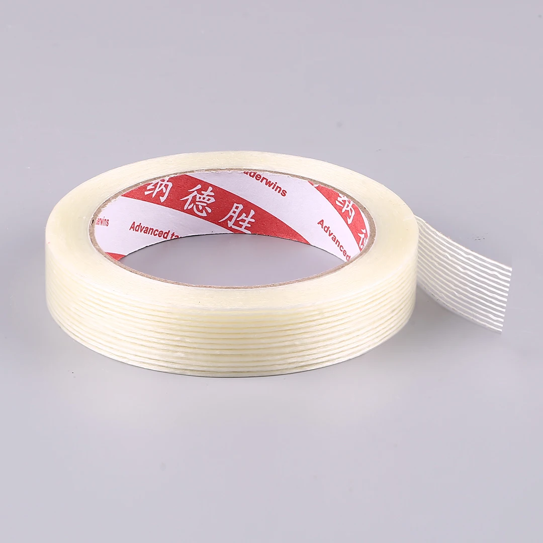 Transparent Fiber Tape Single-Sided High Viscosity Adhesive Striped Tape for Avionics Lithium Battery Packaging And Electronics
