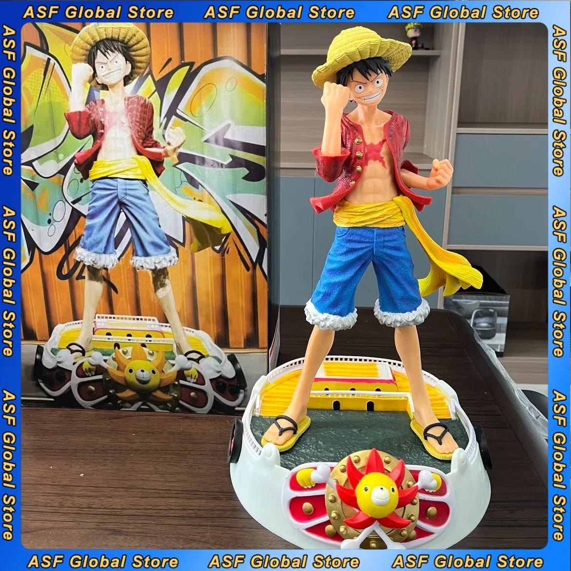 

50 см ONE PIECE аниме фигурка Обезьяна Д. Луффи периферийные устройства ПВХ модель сцена статуя украшение для рабочего стола подарки на день рождения игрушки
