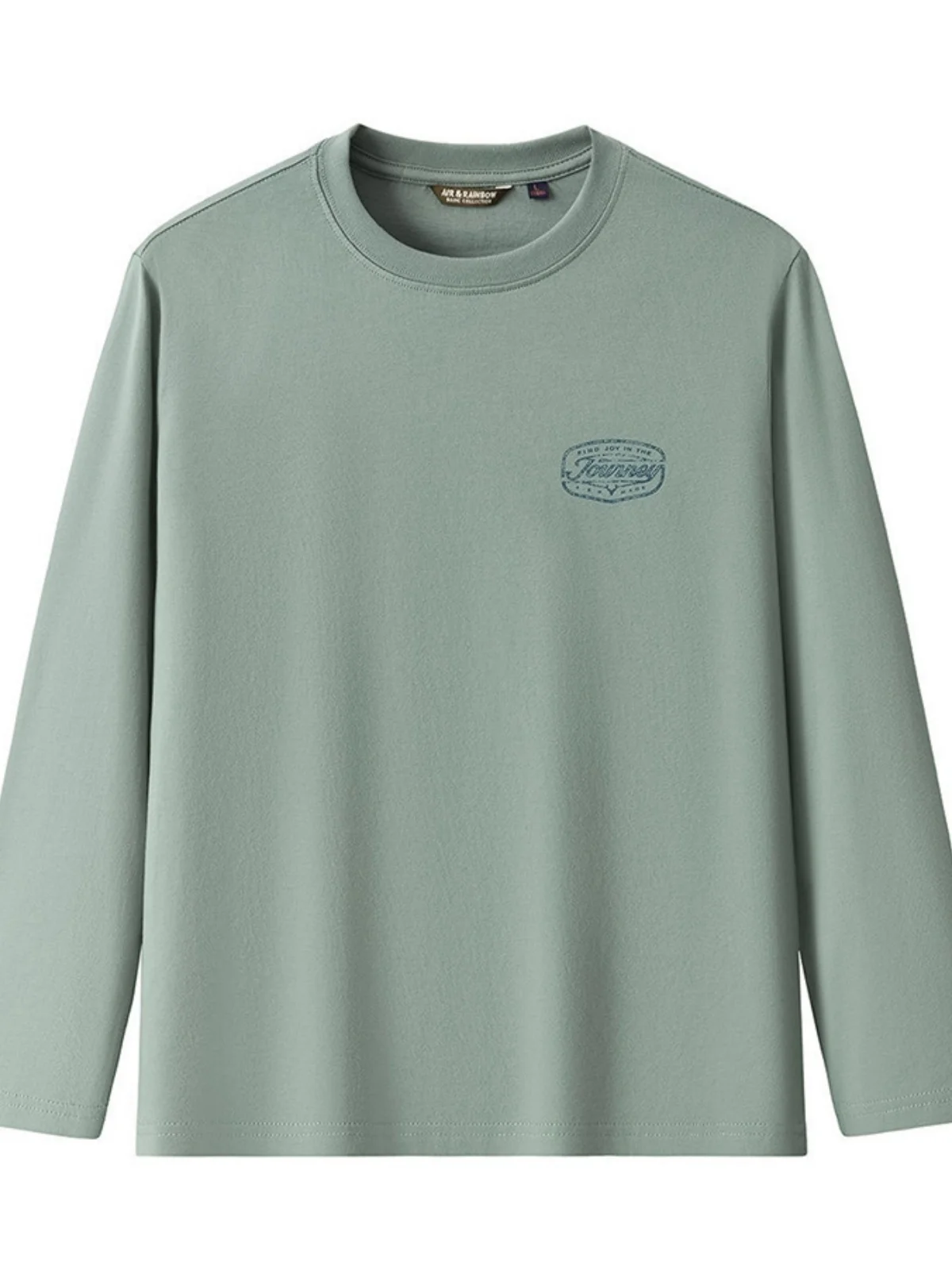 Heavyweight Recommendation Smooth Anti-Wrinkle Men's round Neck Comfortable Base Layer Casual Long Sleeve T-Shirt Autumn Wear