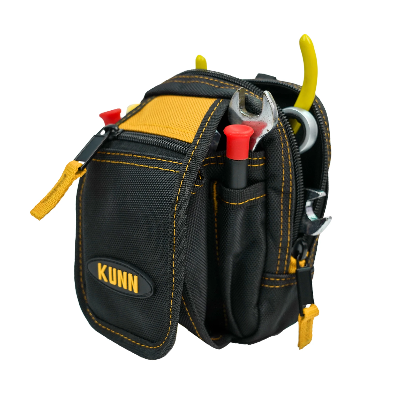 KUNN Tool Pouch Heavy Duty Electrician Accessory Pouches with Multi-Use Pocket for Tools,Cellphone