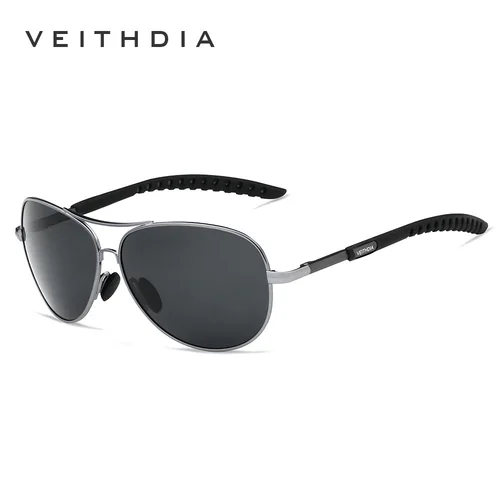 Imagen 2 del producto VEITHDIA Gafas de sol polarizadas para hombre, gafas de sol resistentes a los rayos UV400, gafas vintage para mujer, gafas de conducción al aire libre PH03088