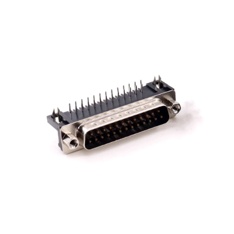 2 قطعة DB25 أنثى ذكر PCB جبل D-Sub 25 دبوس PCB موصل RS232 موصل 90 درجة عازمة إبرة DR25 جديد حار