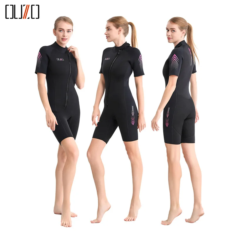 3mm Shorty Wetsuit for Women/Men- Neoprene Dive Skin Back Zip Scuba Diving Suit for Cold Water Snorkeling Surfing Swimming Short