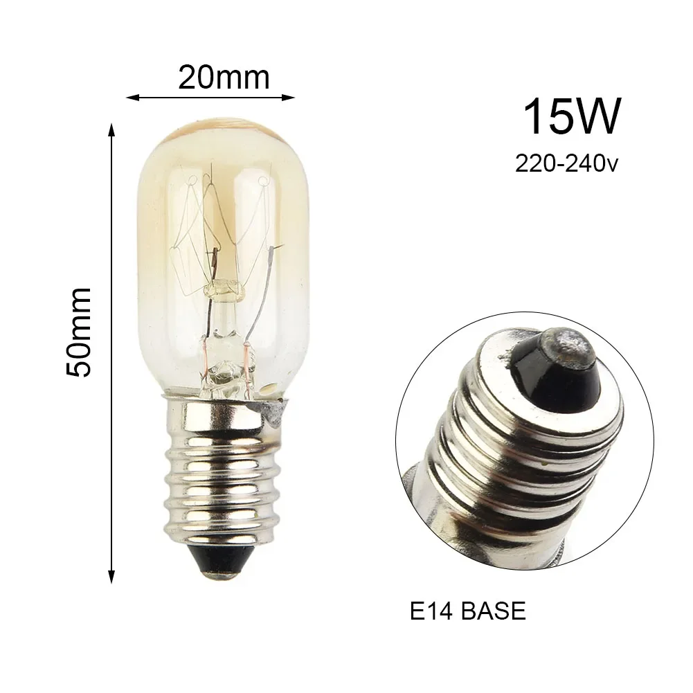 Lámpara de sal E14 de 1/4/8 piezas, Bombilla de globo de 15W, bombillas de 240V, reemplazo de máquinas de coser para refrigerador y horno